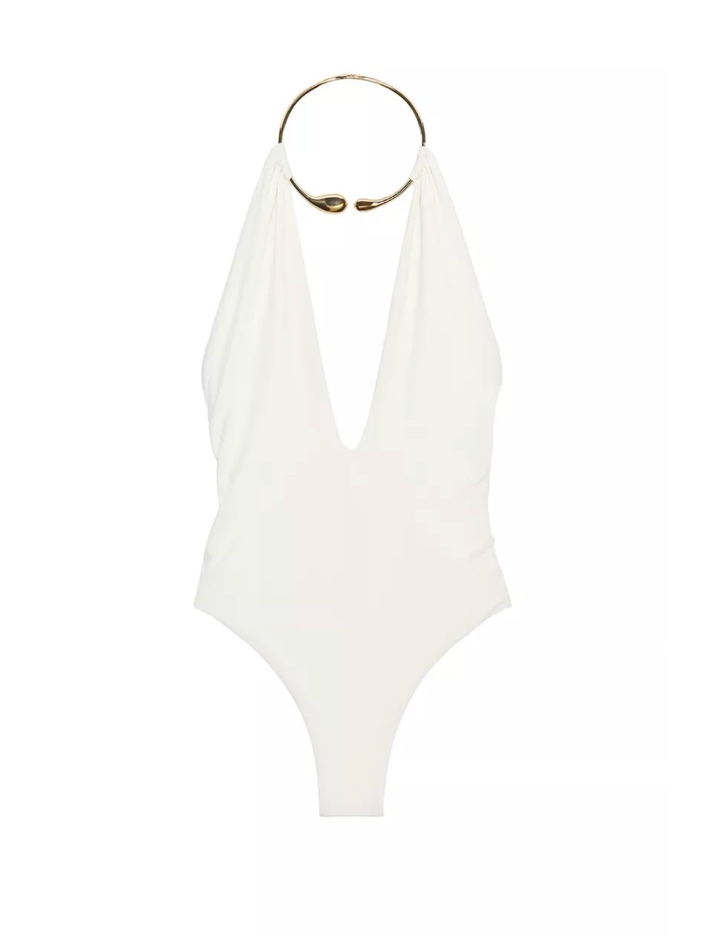 Halter Swimsuit with Metal Collar